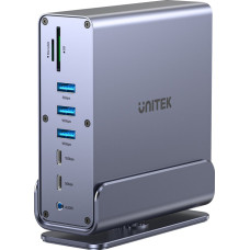 Dokstacija Unitek Universal DisplayLink Triple 4K Docking Station, Alumīnija