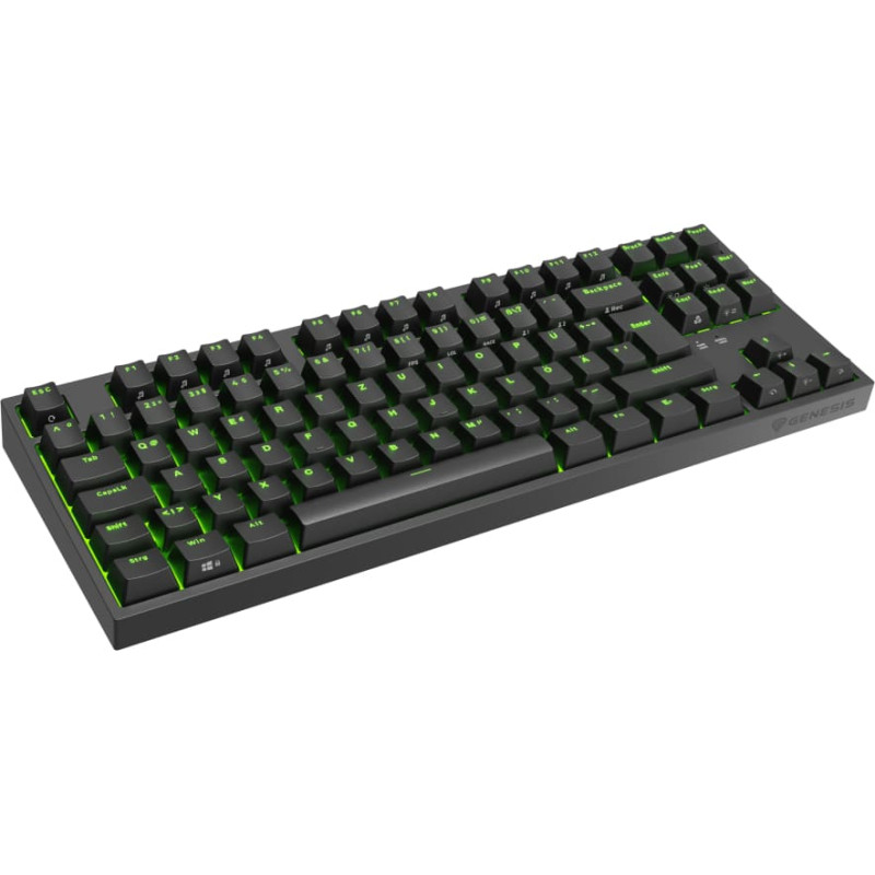Genesis Thor 404 TKL klaviatūra Žaidimams USB QWERTZ Vokiečių Juoda