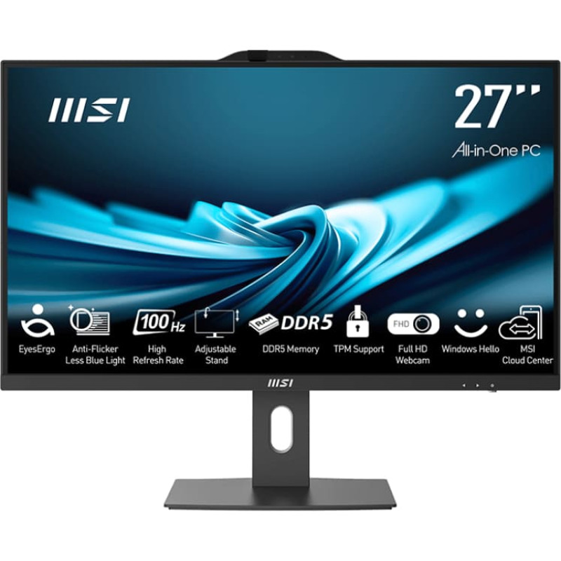 MSI Pro AP272P 14M-867XEU Intel&reg; Core&trade; i5 i5-14400 68,6 cm (27") 1920 x 1080 pikslit K&otilde;ik &uuml;hes PC 16 GB DDR5-SDRAM 512 GB SSD Wi-Fi 6E (802.11ax) Must