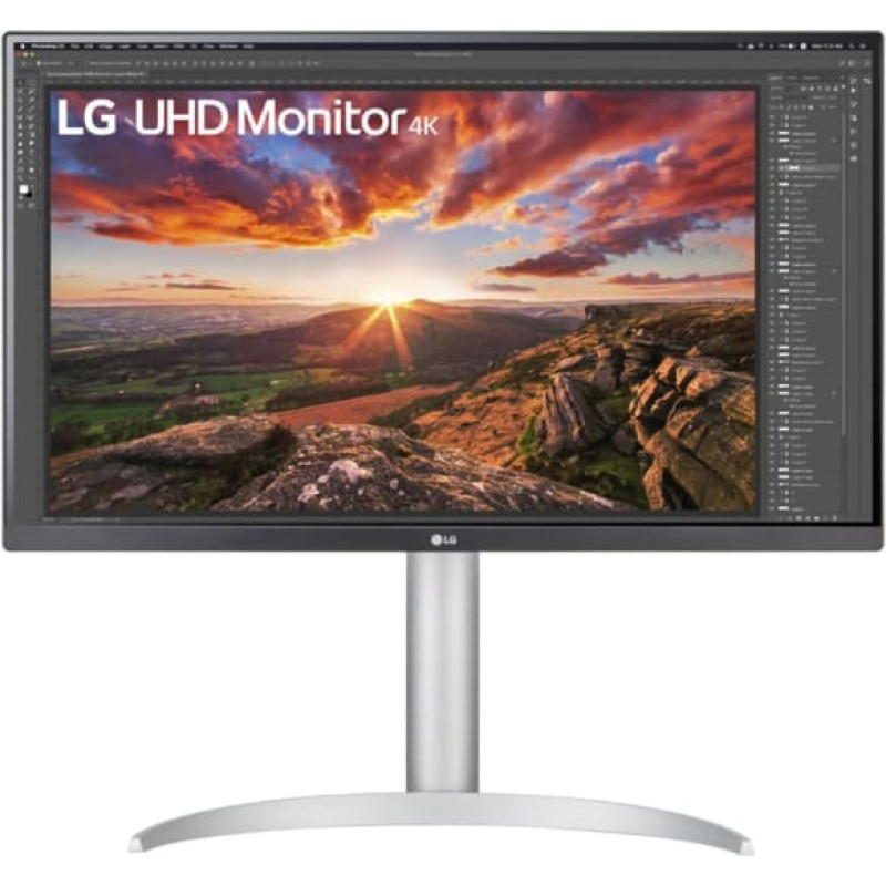 LG 27UP850K-W.AEU monitor kompiuterio monitorius 68,6 cm (27") 3840 x 2160 pikseliai 4K Ultra HD LED Juoda