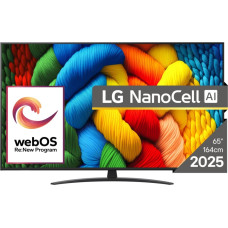 LG NanoCell AI 65NANO81A3A teler 165,1 cm (65") 4K Ultra HD Nutiteleri funktsioon WiFi Must