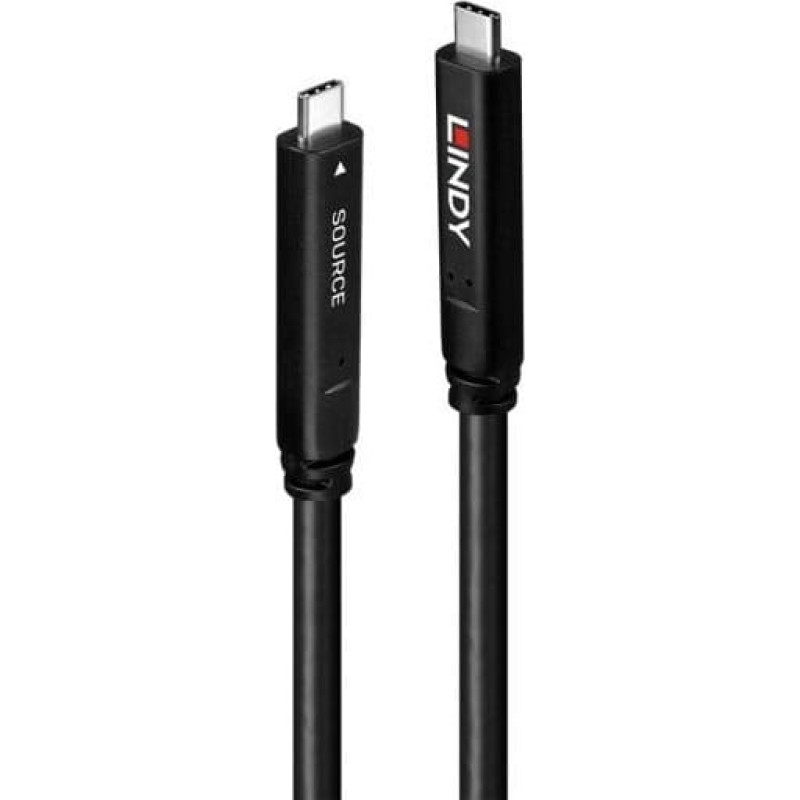 Lindy Kabel USB Lindy USB-C - USB-C 10 m Czarny (43333)