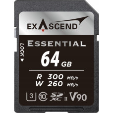 Exascend Karta ExAscend Essential SDXC 64 GB Class 10 UHS-II/U3 V90 (EX64GSDU2-S)