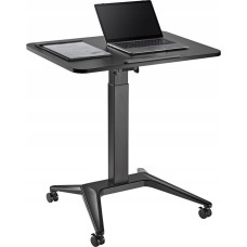 Maclean Mobilne biurko stolik na laptop Maclean, czarne, pneumatyczna regulacja wysokości, 80x52cm, 8kg max, 109cm wys, MC-453B