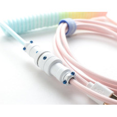 Ducky Ducky Premicord Cotton Candy Coiled Cable, USB Typ C auf Typ A - 1,8m