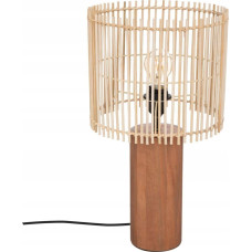 Atmosphera Lampa stołowa na drewnianej podstawce Davys, 48 cm