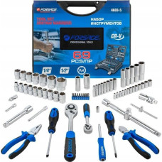 Forsage Zestaw narzędzi Forsage Zestaw narzędzi 69el. 1/4'' i 1/2'' (4-32mm) (6-kątnych)