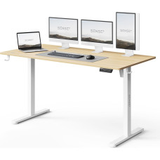 Sense7 Biurko SENSE7 NOJO LIGHT Jasnobrązowo-Białe 140 cmx70 cm