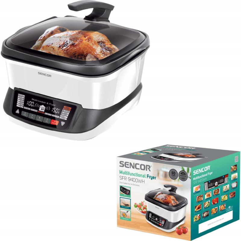 Sencor Frytkownica beztłuszczowa Sencor SFR 9400WH Multifunctional frying device 18in1 4.8L 1800W