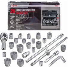 Forcekraft Zestaw narzędzi 26el. 3/4'' 1'' (12-kątnych)