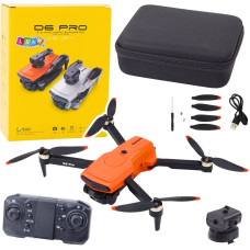 Leantoys Dron D6 PRO Podw&oacute;jna Kamera HD Światła LED Pomarańczowy