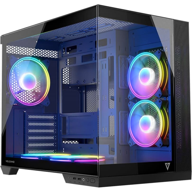 Modecom Computer case Volcano Panorama APEX ARGB 5F MIDI grey