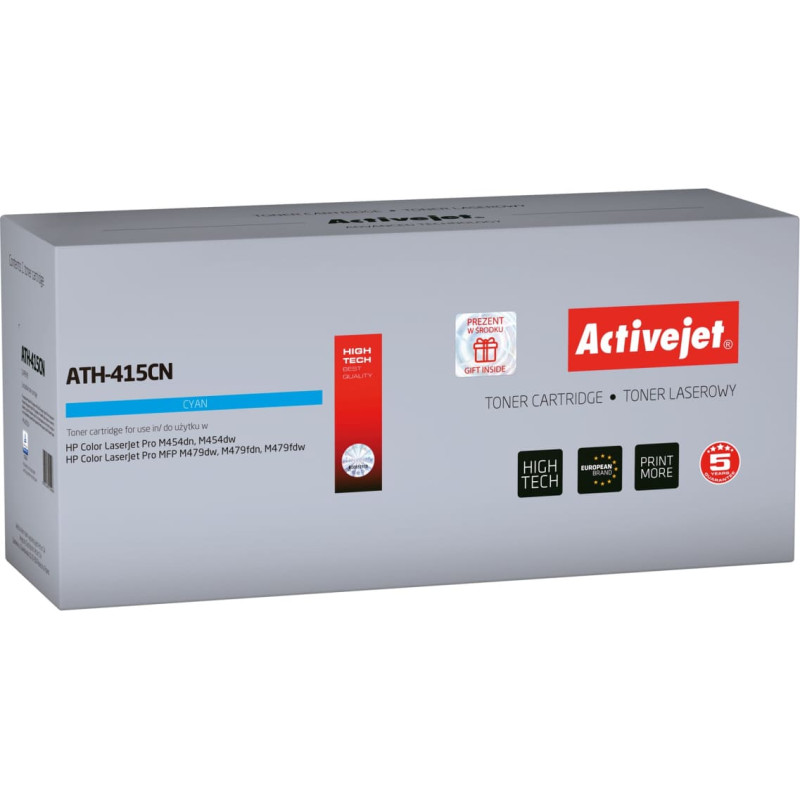 Activejet ATH-415CN Toner (replacement for HP 415A W2031A; Supreme; 2100 pages; blue) with chip