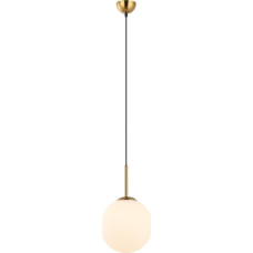 Italux Lampa wisząca Italux Wisząca lampa kulista Deore szklana kula ball mosiądz
