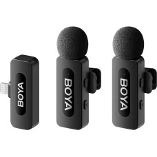 Boya Microphone Wireless BY-V2 V2.0 2.4GHz with 2 transmitters and 1 receiver (Lightning) Black EU