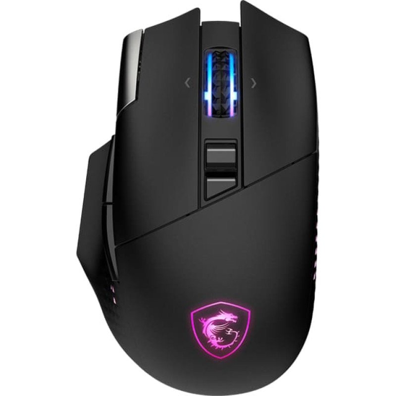 MSI S12-4301370-CLA mouse Gaming Right-hand RF Wireless + Bluetooth + USB Type-A Optical 26000 DPI