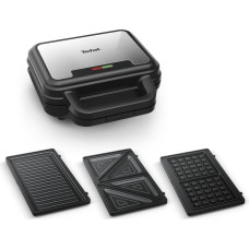 Tefal SW383D10 sandwich maker 700 W Black, Stainless steel