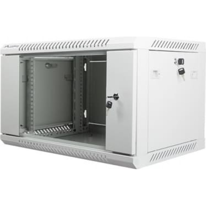 Lanberg Wall-Mounted Rack 19 inches 6U 600X450mm grey