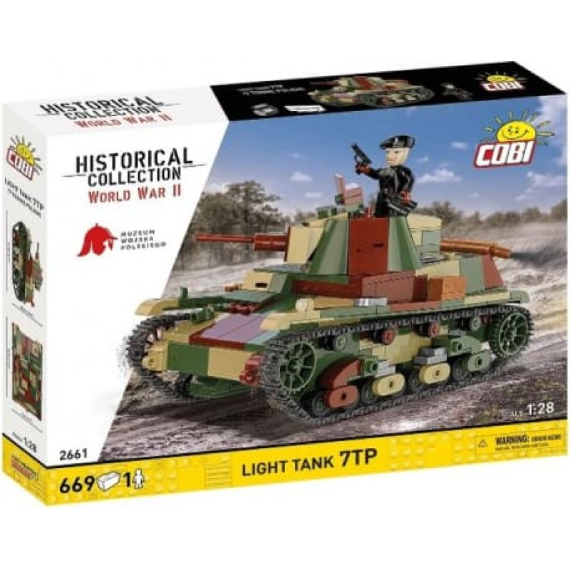 Cobi Klocki Light Tank 7TP Building Blocks - 669 pieces