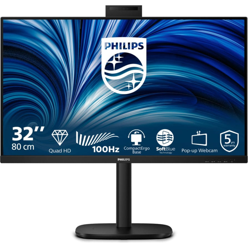Philips 3000 series 32B2U3601H/00 kompiuterio monitorius 80 cm (31.5") 2560 x 1440 pikseliai Quad HD LCD Juoda