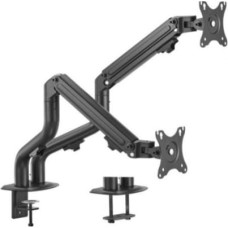 Gembird Adjustable desk 2-display mounting arm (tilting), 17 inches -32 inches, up to 8 kg