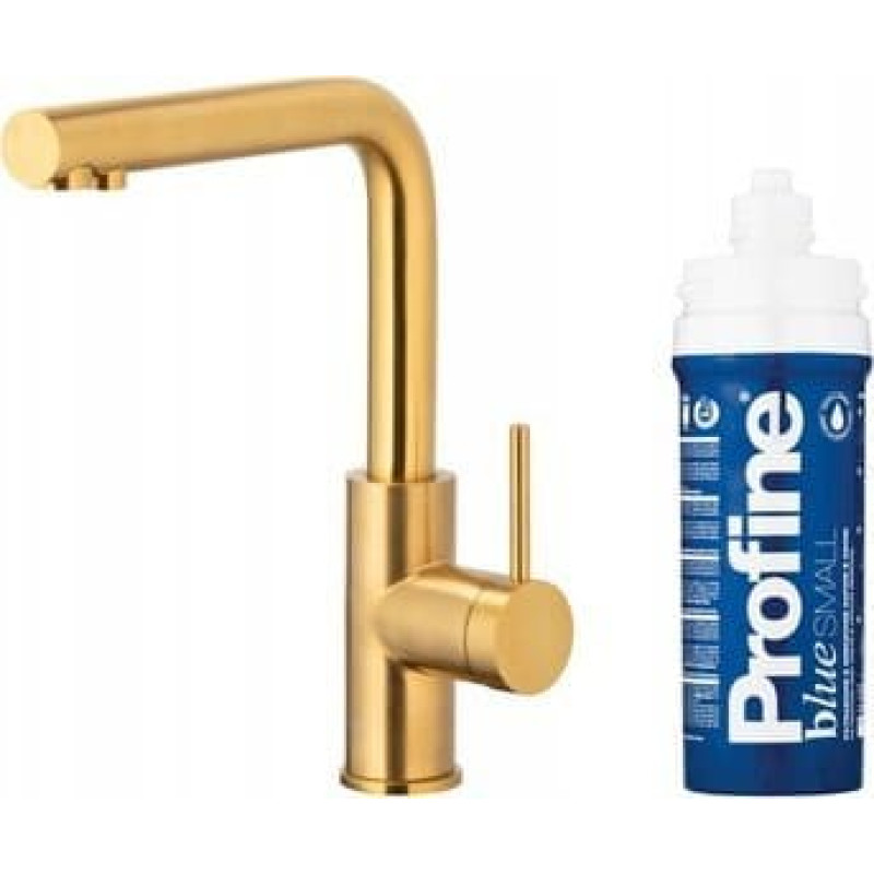 KFA Bateria kuchenna KFA DUERO PURE BASIC BATERIA KUCHENNA Z FUNKCJĄ FILTRACJI WODY + ZESTAW FILTRUJĄCY PROFINE BLUE S, BRUSHED GOLD