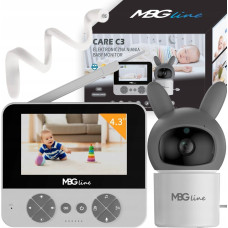 Mbg Line Bezprzewodowa Obrotowa Niania Elektroniczna HD Ekran 4.3'' Kamera LCD ZOOM