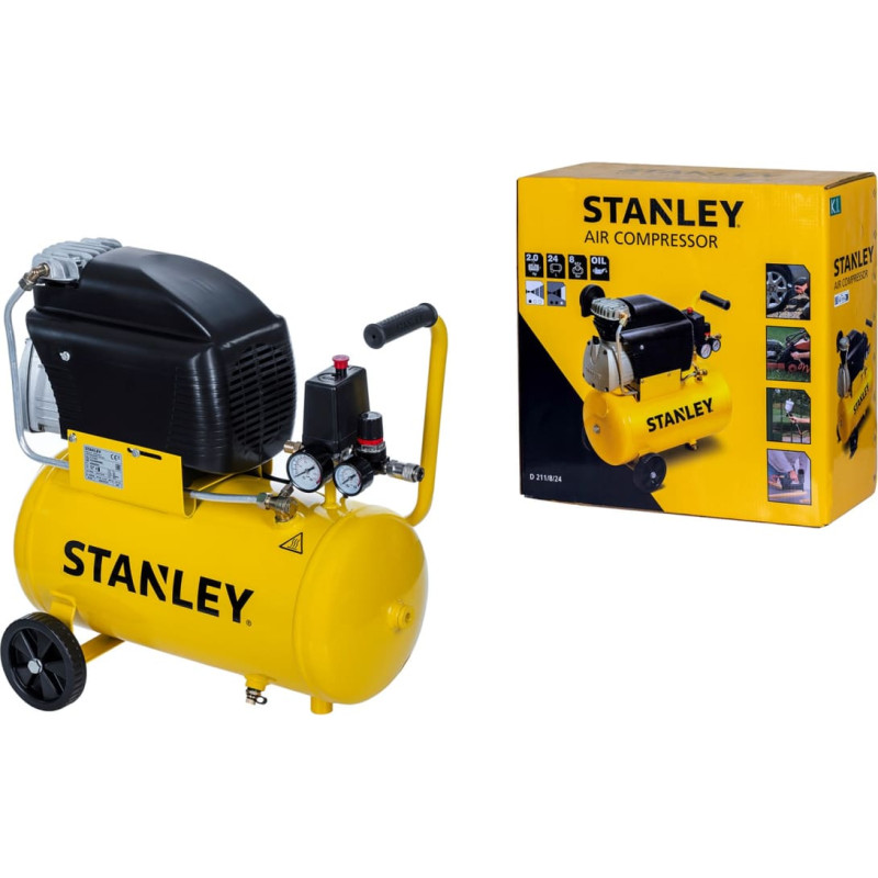 Stanley Oil compressor 24 l 1500 W FCCC404STN005 24 l 8 bar set of 6 pieces
