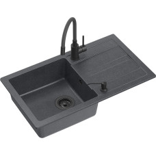 Quadron Sink with mixer and dispenser TQ7744RMBLM
