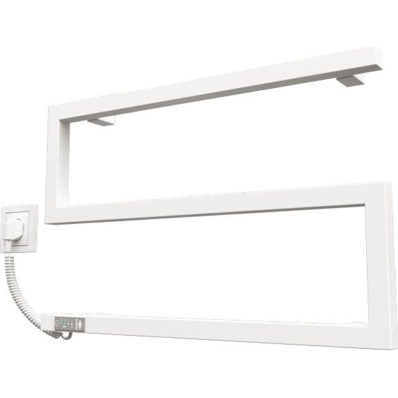Kosser Electric towel rail Zeta 350x550 EL, with timer, white (cable left)