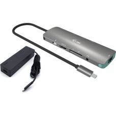 I-Tec C31NANOLANPD100 knyginių kompiuterių dokas / jungčių replikatorius Vielinis USB 3.2 Gen 1 (3.1 Gen 1) Type-C Pilka