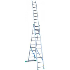 Drabex DRABINA ALUMINIOWA 3-ELEMENTOWA 760CM 11+11+11 SZCZEBLI (1 SZT)