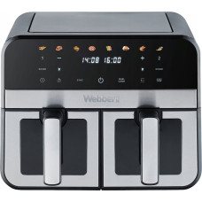 Webber FRYTKOWNICA BEZTŁUSZCZOWA PODW&Oacute;JNA AIR FRYER DWUKOMOROWA Ceramiczna WEBBER