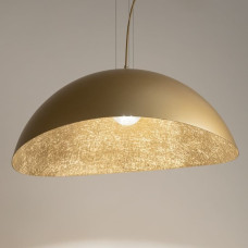Sigma Lampa wisząca Sigma Wisząca lampa sypialniana SOLARIS 40595 kopułowa złota