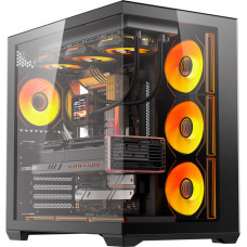 Darkflash C280 computer case (black) + 7 fans