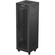 Lanberg Standing rack cabinet 19 inch 37U 600x600 perforated door LCD black (Flat pack)