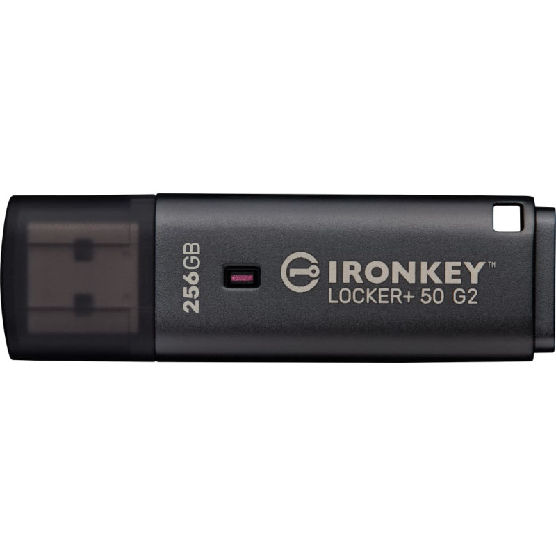 Kingston Technology IronKey Locker+ 50 G2 USB atmintukas 256 GB USB A tipo 3.2 Gen 1 (3.1 Gen 1) Juoda