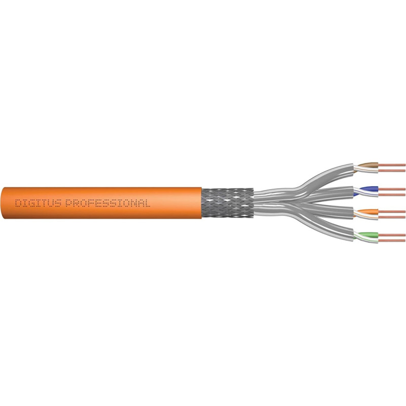 Digitus CAT 7 S/FTP data cable - installation cable, 100 m, simplex, Dca-s2, d1, a1