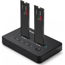 Qoltec M.2 NVMe SSD docking station PCIe USB C DUAL