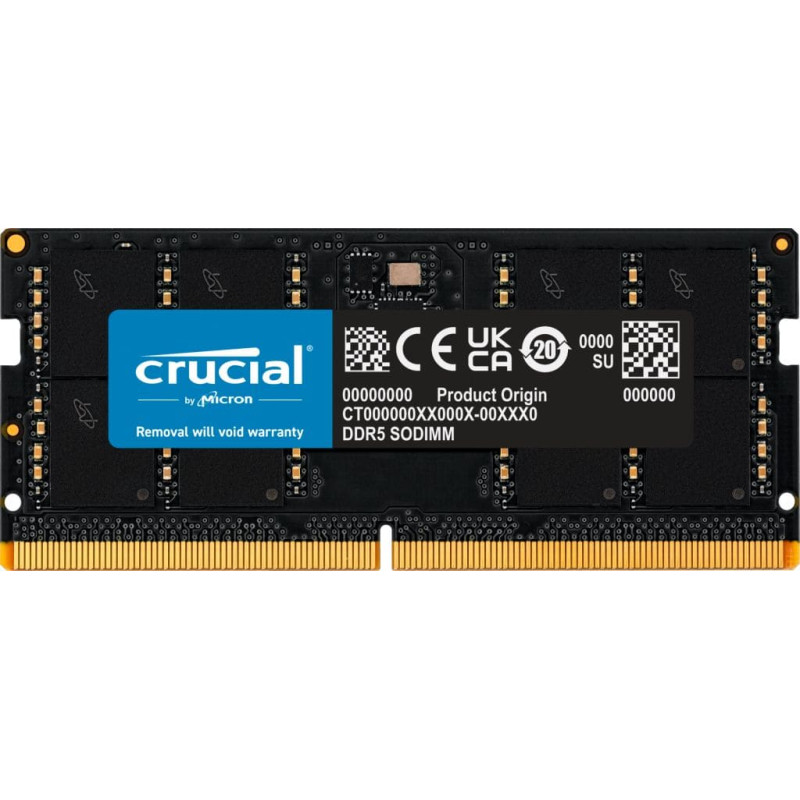 Crucial Pamięć do laptopa Crucial SODIMM, DDR5, 32 GB, 4800 MHz, CL40 (CT32G48C40S5)