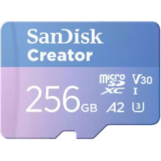 Sandisk Karta SanDisk Creator MicroSDXC 256 GB Class 10 UHS-I/U3 A2 V30 (SDSQXAV-256G-GN6MS)