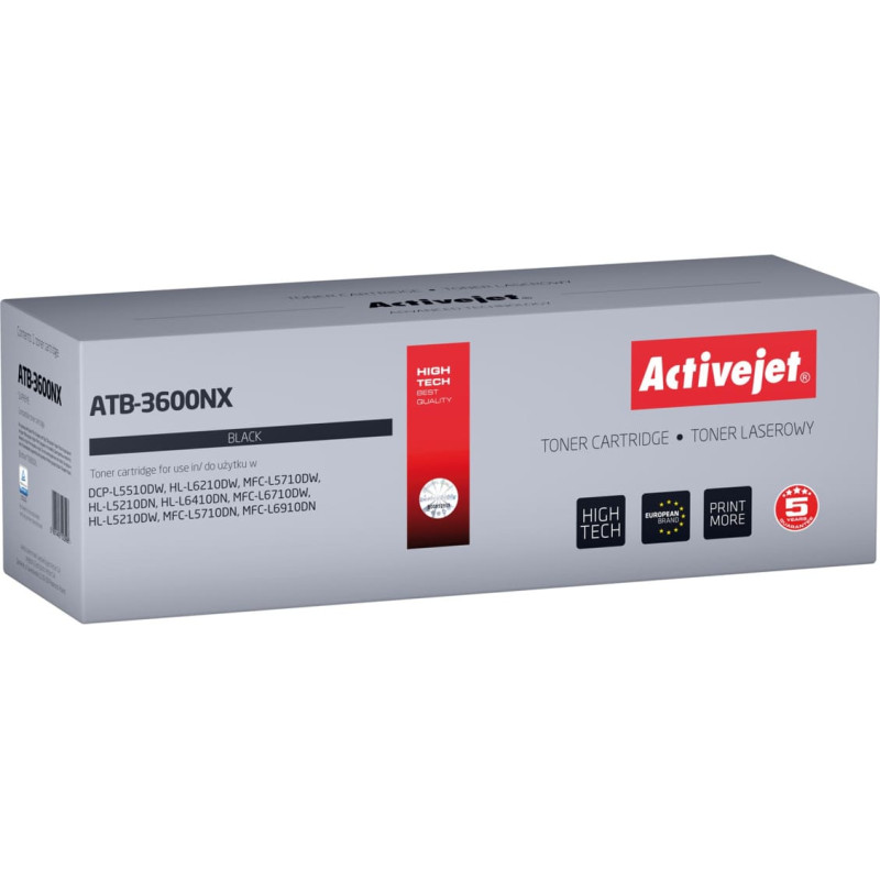 Activejet ATB-3600NX Toner (replaces Brother TN3600XL; Supreme; 6000 pages; black)