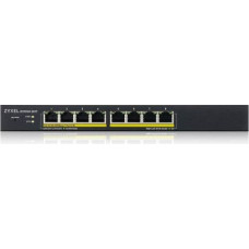 Zyxel GS1900-8HP v3 PoE Valdomas L2 Gigabit Ethernet (10/100/1000) Maitinimas per Eternetą (PoE) Juoda