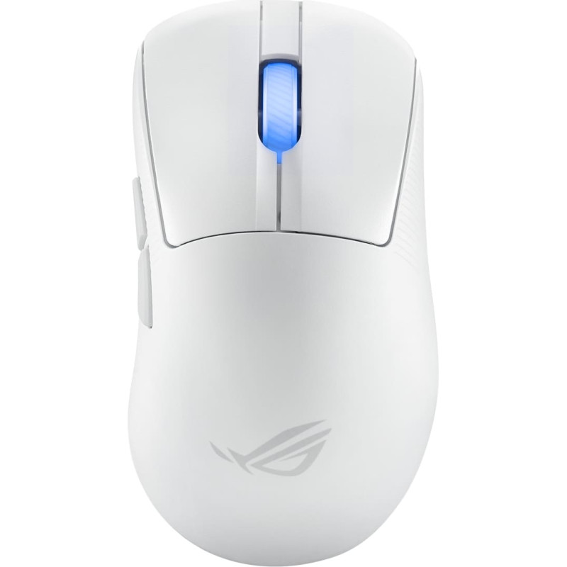 Asus ROG Keris II Ace Wireless AimPoint White kompiuterio pelė Žaidimams De&scaron;inės rankos RF Wireless + Bluetooth + USB Type-A Optinis 42000 DPI