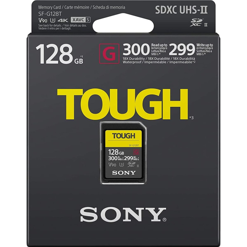 Sony Karta Sony SF-G Tough SDHC 128 GB Class 10 UHS-II U3 V90 (SF-G128T/T1)