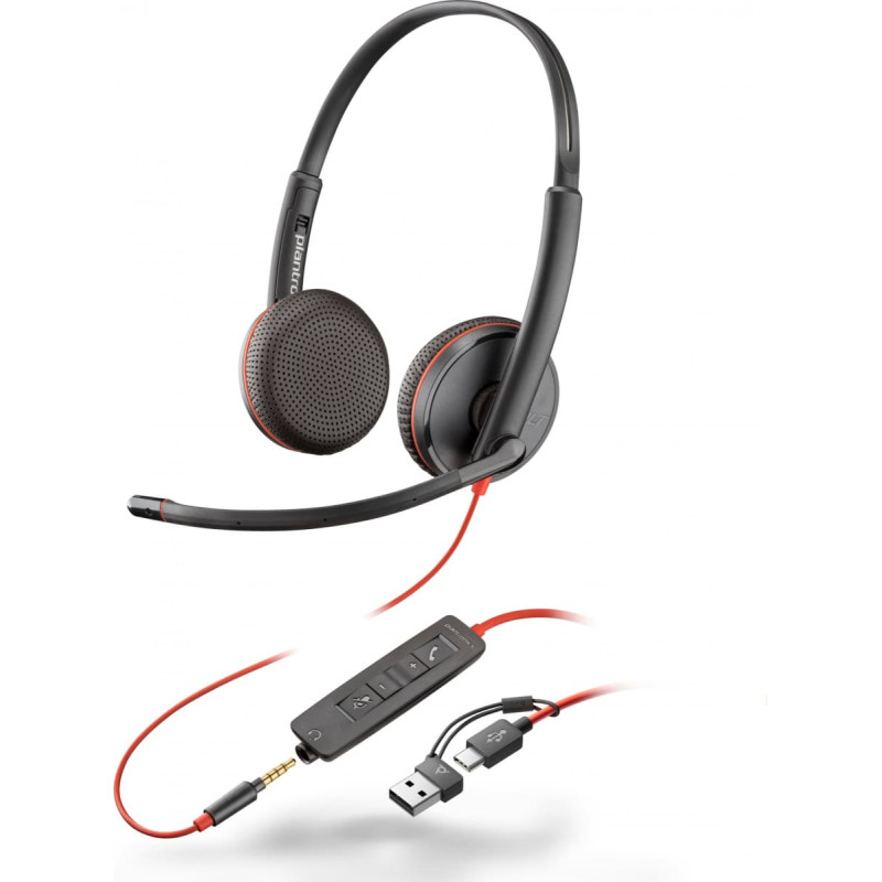 Poly Blackwire 3225 USB-C/A Headset+3,5mm 8X229A