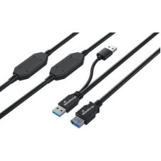 Mediarange Kabel USB MediaRange 2x USB-A - USB-A 15 m Czarny (MRCS244)