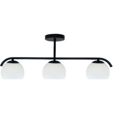 Candellux Lampa sufitowa Candellux AMADEO lampa sufitowa czarny 3x40W E14 klosz biały  33-35417