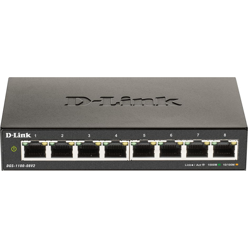 D-Link DGS-1100-08V2 Valdomas L2 Gigabit Ethernet (10/100/1000) Juoda