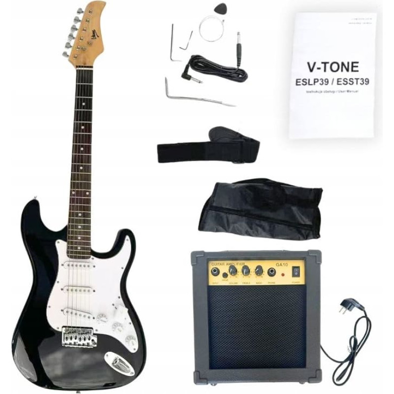 V-Tone Gitara elektryczna V-TONE ESST39 BK 4/4 stratocaster